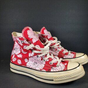 Converse Chuck 70 Vintage Floral Hi Top, Red/Cherry Blossom Chic Sneakers